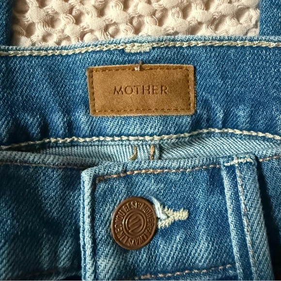 Mother The Insider Ankle Fray Jeans Eager Beaver 25 High Rise Crop - Picture 5 of 11